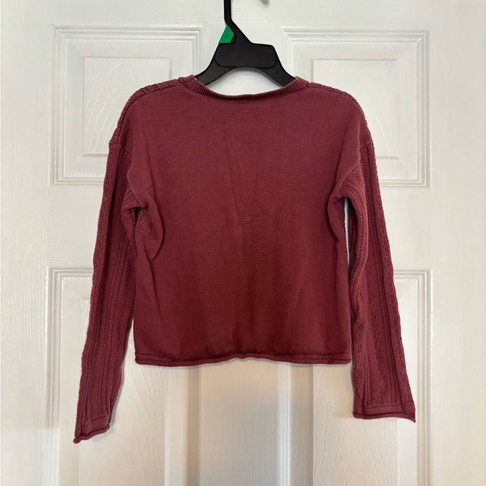 Modern Moments Kids' Knit Sweater - Burgundy - Picture 3 of 3